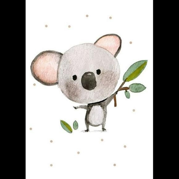 Nursery Decor Wall Art Penguin Koala Elephant Squirrel Panda Nordic 10 Prints - Picture 3 of 11